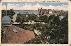 Bird's-Eye View of Ocean Pathway Postcard