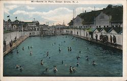 Scene in Pool Ocean Grove, NJ Postcard Postcard Postcard