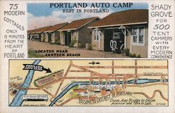 Portland Auto Camp Postcard