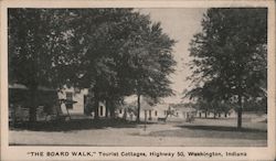 The Board Walk, Tourist Cottages Washington, IN Postcard Postcard Postcard