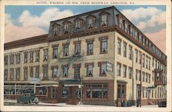 Hotel Weimer on Wm. Penn Highway Postcard