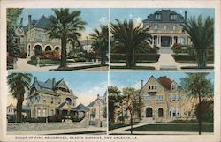 Group of Residences in the Garden District Postcard