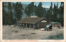 Tower Fall Store and Shop, Yellowstone Park Postcard