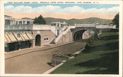 Fort William Henry Hotel, Pergola from Hotel Grounds Postcard