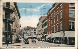 Broadway, Corner Strand Street, Roundout Postcard