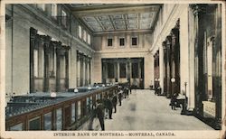 Interior Bank of Montreal Canada Misc. Canada Postcard Postcard Postcard