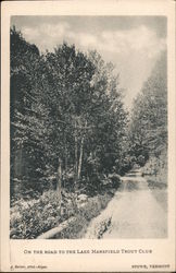 On the Road to the Lake Mansfield Trout Club Stowe, VT Postcard Postcard Postcard