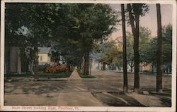 Main Street Looking East Poultney, VT Postcard Postcard Postcard