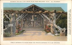Rainbow Angling Club Redlands, CA Postcard Postcard Postcard