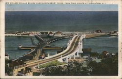 New Million Dollar Bridge Over Shrewsbury River from Twin Lights Highlands, NJ Postcard Postcard Postcard