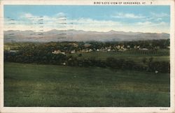 Bird's Eye View of Vergennes Postcard