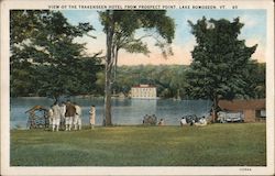 View of the Trakenseen Hotel from Prospect Point Postcard