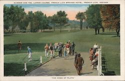 Number One Tee, Lower Course, French Lick Springs Hotel Postcard
