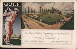 Club House, Old Point Comfort Golf and Country Club Postcard