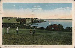 Pump Station, Golf Links and Country Club Postcard