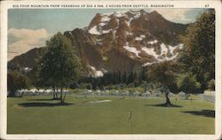 Big Four Mountain From Verandah of Big 4 Inn Postcard