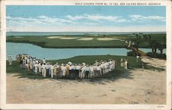 Golf Course From No. 13 Tee, Sea Island Beach Postcard