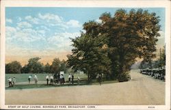 Start of Golf Course, Beardsley Park Postcard