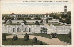 Gardens Swannanoa Country Club on Summit of Jefferson Highway Postcard