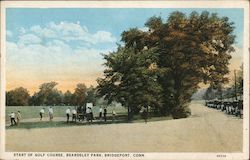 Start of Golf Course, Beardsley Park Bridgeport, CT Postcard Postcard Postcard
