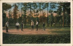Municipal Golf Links, Herman Park Postcard