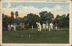 Playing Golf in Florida Postcard Postcard Postcard