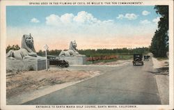 Entrance to Santa Maria Golf Course California Postcard Postcard Postcard