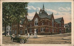Library Danbury, CT Postcard Postcard Postcard