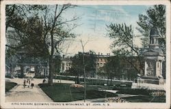 King Square Showing Young's Monument Postcard