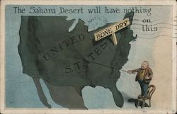 The Sahara Desert Will Have Nothing On This: Bone Dry USA Map Postcard