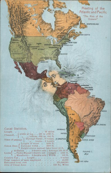 Meeting of the Atlantic and Pacific Maps