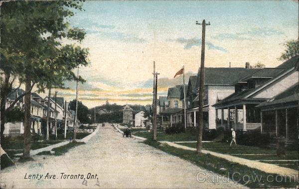 Looking Along Lenty Ave. Toronto Canada Ontario