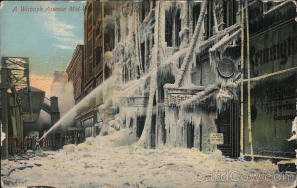 A Wabash Avenue Mid-Winter Fire Chicago Illinois