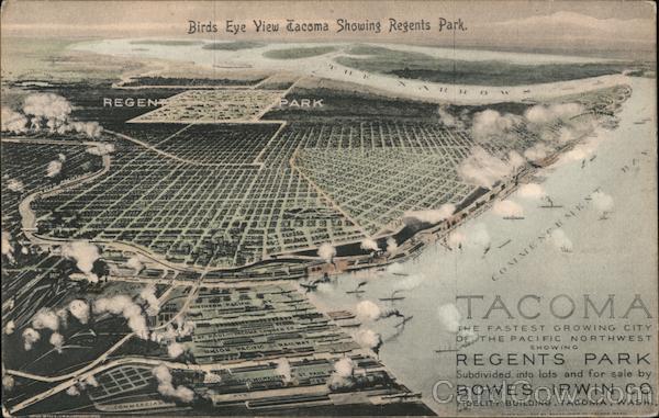 Birds Eye View of Tacoma Washington