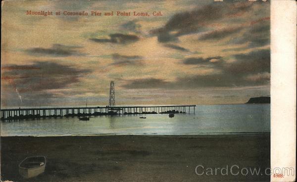 Moonlight at Coronado Pier Point Loma California