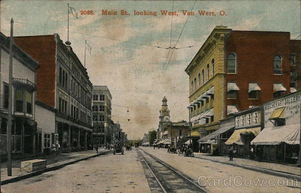 Main Street Looking West Van Wert Ohio