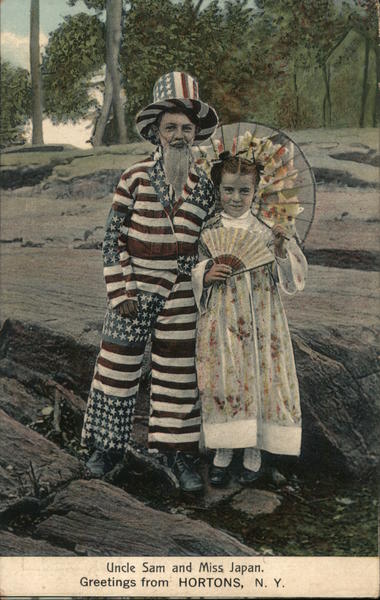 Uncle Sam and Miss Japan - Children in Costume Horton New York