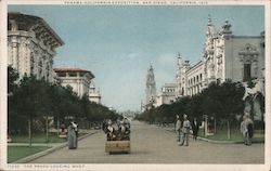 The Prado Looking West, Panama-California Exposition Postcard