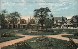 Scene in the Park Showing Fountain Dedicated to Bishop Fitzgerald Postcard