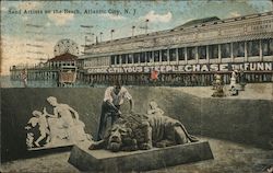 Sand Artists on the Beach Postcard