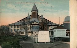 Auditorium, Showing Stokes Monument Ocean Grove, NJ Postcard Postcard Postcard