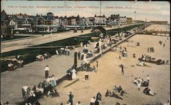 View of Ocean Ave., Boardwalk and Beach from Lillagore's Pavilion Postcard