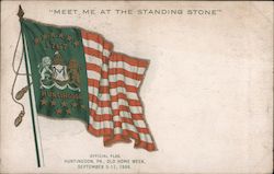 Official Flag, Huntington, Pa., Old Home Week Postcard