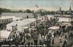 Danbury Fair, Midway Looking East Connecticut Postcard Postcard Postcard