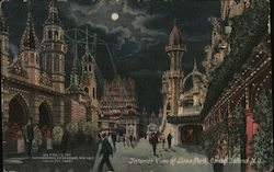 Interior View of Luna Park Postcard