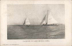 Yachting on Lake Okoboji Iowa Postcard Postcard Postcard