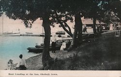 Boat Landing at the Inn, Lake Okoboji Postcard