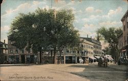 Everett Square Hyde Park, MA Postcard Postcard Postcard