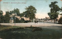Entrance to Humboldt Park Chicago, IL Postcard Postcard Postcard