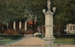 Central Park and Fountain Postcard